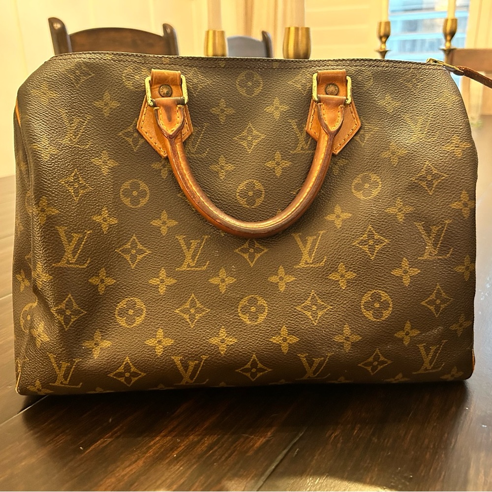 Auth Louis Vuitton Speedy 35 Satchel